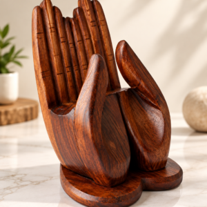 Wooden Hand-Shaped Organizer